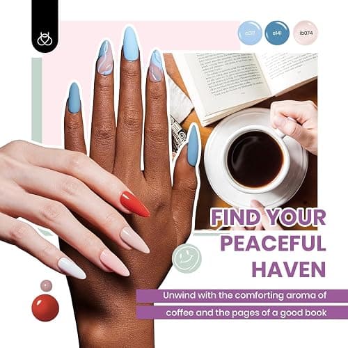 Beetles 85 Pcs Gel Nail Polish Kit with U V Light 55 Colors Gel Nail Kit for Beginners with Everything at Home Manicure Winter Nail Art Jelly Nails Emotional Spectrum Collection thumbnail 3