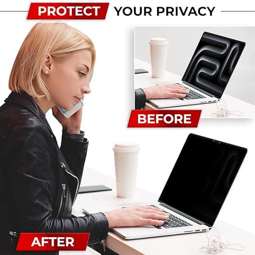 SightPro Magnetic Privacy Screen for MacBook Pro 14 Inch (2021-2025, M1-M5, Pro, Max) Patented Removable Laptop Privacy Filter Shield and Protector thumbnail 6