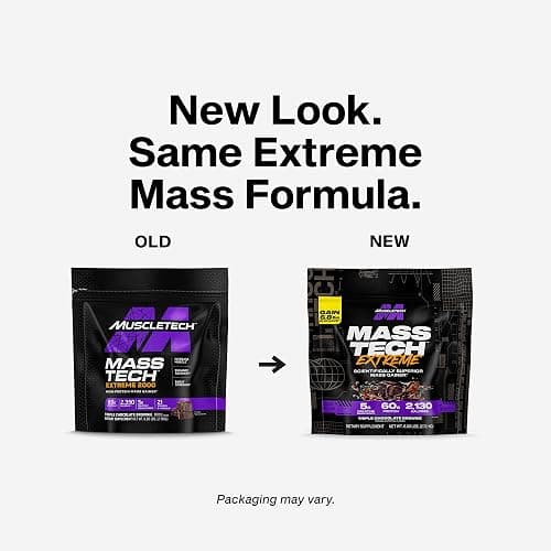 Muscletech High-Protein Mass Gainer (Triple Chocolate Brownie, 6LB) - Mass Tech Extreme 2000 Mass Gainer Protein Powder Supplement - Weight Gainer for Increase Muscle, Enhanced Recovery & Strength thumbnail 2