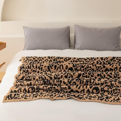 MH MYLUNE HOME Ultra Soft Leopard Throw Blanket Plush, Brown, 50"x60" | Reversible Cheetah Print Blanket, Comfy Fluffy Fuzzy Plush Blanket Throws for Couch Bed, Cozy Blankets for Women Gift thumbnail 8