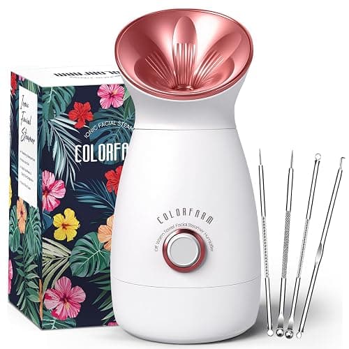 Colorfarm Facial Steamer Nano Ionic: Large 3-in-1 Face Steamer Deep Cleaning Unclogs Pores - Humidifier Towel Steamer Hot Mist Home Sauna Spa for Women Men Sinuses Moisturizing - Image 1