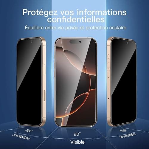  Verre Trempé Anti-Espion pour iPhone 17 Pro Max thumbnail 4