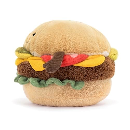Jellycat Amuseables Burger Stuffed Toy, 4.5 inches - Food Plush - Fun Gift Idea thumbnail 2
