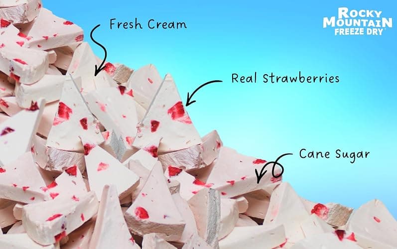 Freeze Dried Ice Cream – Strawberry Ice Cream That Doesn’t Melt – Crunchy Creamy Snack with Clean Ingredients – Rocky Mountain Freeze Dry (1 OZ, Strawberry) thumbnail 3