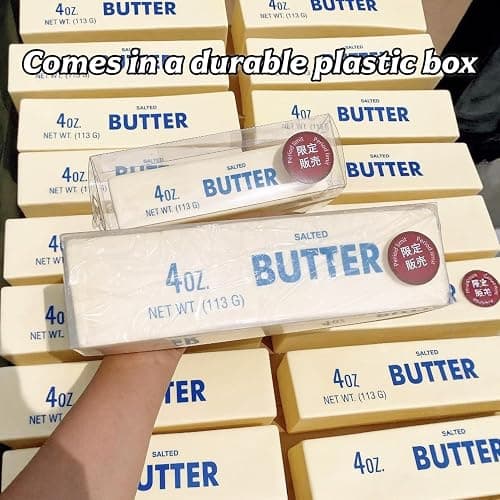 9.5 Inch Butter Squishy Toys, Large Super Soft Butter-Shaped Slow Rising Squishy, Sticky Butter Sticks Squeeze Toys, Realistic Food Squishies Fidget Toys for Decompression Anxiety Relaxation (1 Pcs) thumbnail 5