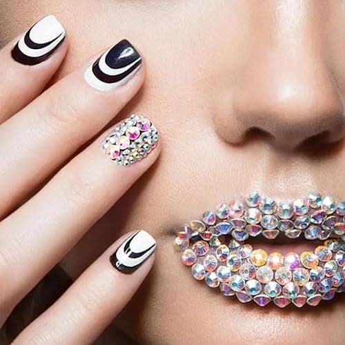 Kaipheiquan Nail Rhinestones Kit, 18 Types of 900 Special-Shaped Diamonds + 3200 Flat-Bottomed Nail Rhinestones, Nail Crystal DIY Crafts Gemstones for Nail, Shoes, Clothes, Jewels thumbnail 7