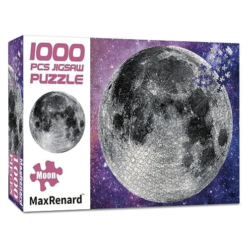 MaxRenard Game 1000 Pieces Jigsaw Puzzle Round Puzzle Toy The Moon thumbnail 4