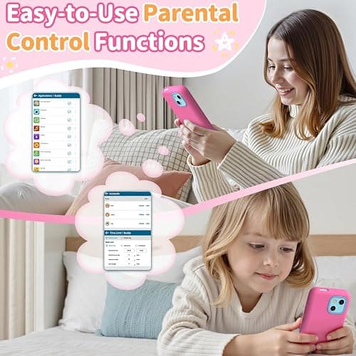 MOMILLA Kids Smart Phone with Dual Camera, 3.97" Touchscreen, 200+ Educational Games, Learning Toys with Parental Control for Ages 3-12, No SIM Birthday Gifts thumbnail 3