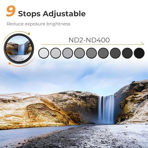 K&F Concept B-Series 67 mm ND Filter Variable ND2-ND400 (1-9 Stop) Slim Neutral Density Filter thumbnail 3