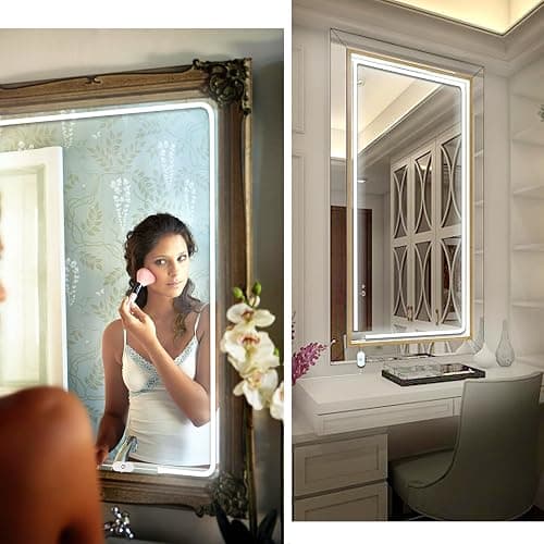 Blikshin LED Vanity Mirror Lights, Hollywood Style Makeup Lighting, 10FT/6000K/Dimmable/12V Adapter/Self-Adhesive Strip Lights for Mirror, Lighting for Makeup Vanity Table & Bathroom Mirror thumbnail 2