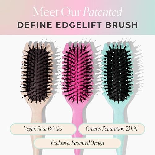 Bounce Curl Define EdgeLift Brush, 5-in-1 Tool for Effortlessly Defined Curls, Waves & Coils, Reduces Frizz - Pink thumbnail 9