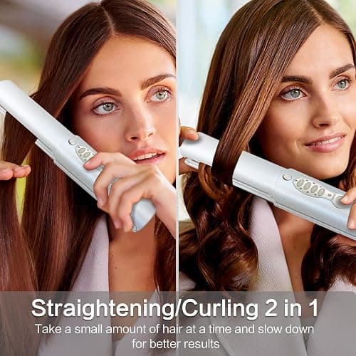 Cordless Hair Straighteners 5000 mAh Long Range Titanium Portable Flat Iron Wireless Mini Hair Straightener 2 in 1 for Straightening and Curling Travel Straightener max. 210℃/410℉ Heats Up in Seconds thumbnail 3
