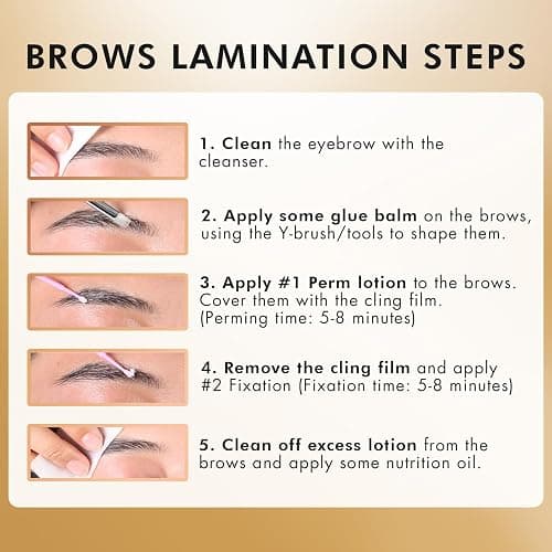 Lash Lift Kit & Eyebrow Lamination Kit, 2-in-1 Solution, At-Home Brow Lamination, Beginner/Professional, Eyelash Lift, 15 Applications, Lasts 6-8 Weeks, DIY Brow & Lash Perm - ABLK1 thumbnail 8
