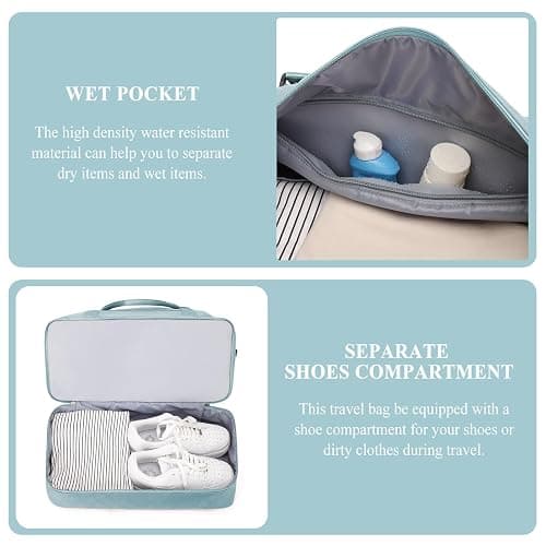 Weekender Bags for Women, Carry on Overnight Weekend Travel Duffel Bag with Shoes Compartment &Toiletry Bag, Personal Item Bag for Travel Business Trips Sport Hospital thumbnail 6