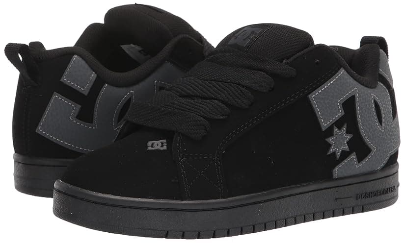 DC Men's Court Graffik Casual Low Top Skate Shoe Sneaker, Black/Grey/Black, 10.5 thumbnail 7
