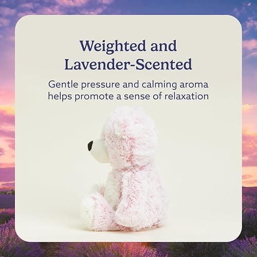 warmies Microwavable & Weighted Stuffed Animals, Pink Bear - Heated Stuffed Animal Plushie for Warmth & Comfort - Cute Soft Plush Toys for Adults & Children (Boys, Girls, Babies & Toddlers) thumbnail 3