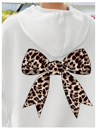 Floerns Cute Hoodies for Girls Graphic Fleece Long Sleeve Hooded Sweatshirts Kids Clothes Tops thumbnail 4