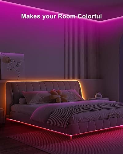 Tatazone 4.92ft Bluetooth RGB COB Led Strip Lights with Remote, Dimmable Smart App Led COB Light Strip, Color Changing Music Sync, Indoor RGB Led Lights for Bedroom, Home Decor, Party thumbnail 6