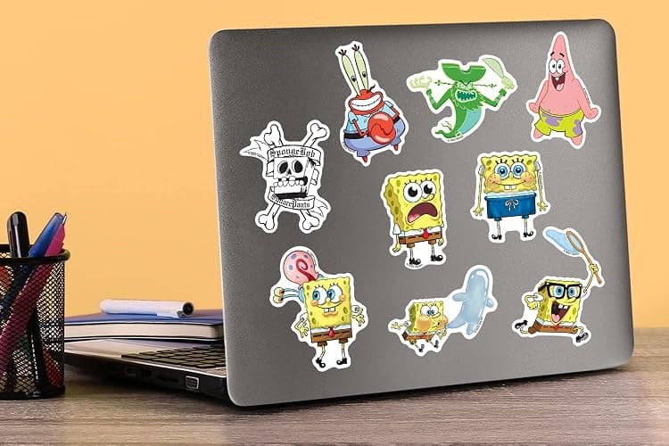 Spongebob Squarepants Sticker Pack 200ct – Die Cut Vinyl Large Deluxe Variety Set for Laptop, Water Bottle, Scrapbooking, Tablet & Indoor/Outdoor Use thumbnail 2