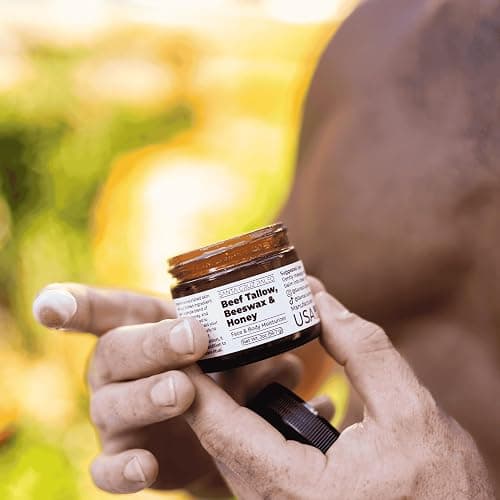 Santa Cruz Paleo, Beef Tallow, Beeswax & Honey Face Moisturizer, Organic, Unscented Grassfed Beef Tallow Skin Care, Sunscreen Free, Non Comedogenic Face & Body Moisturizer for Sensitive Skin, 2 Oz thumbnail 4