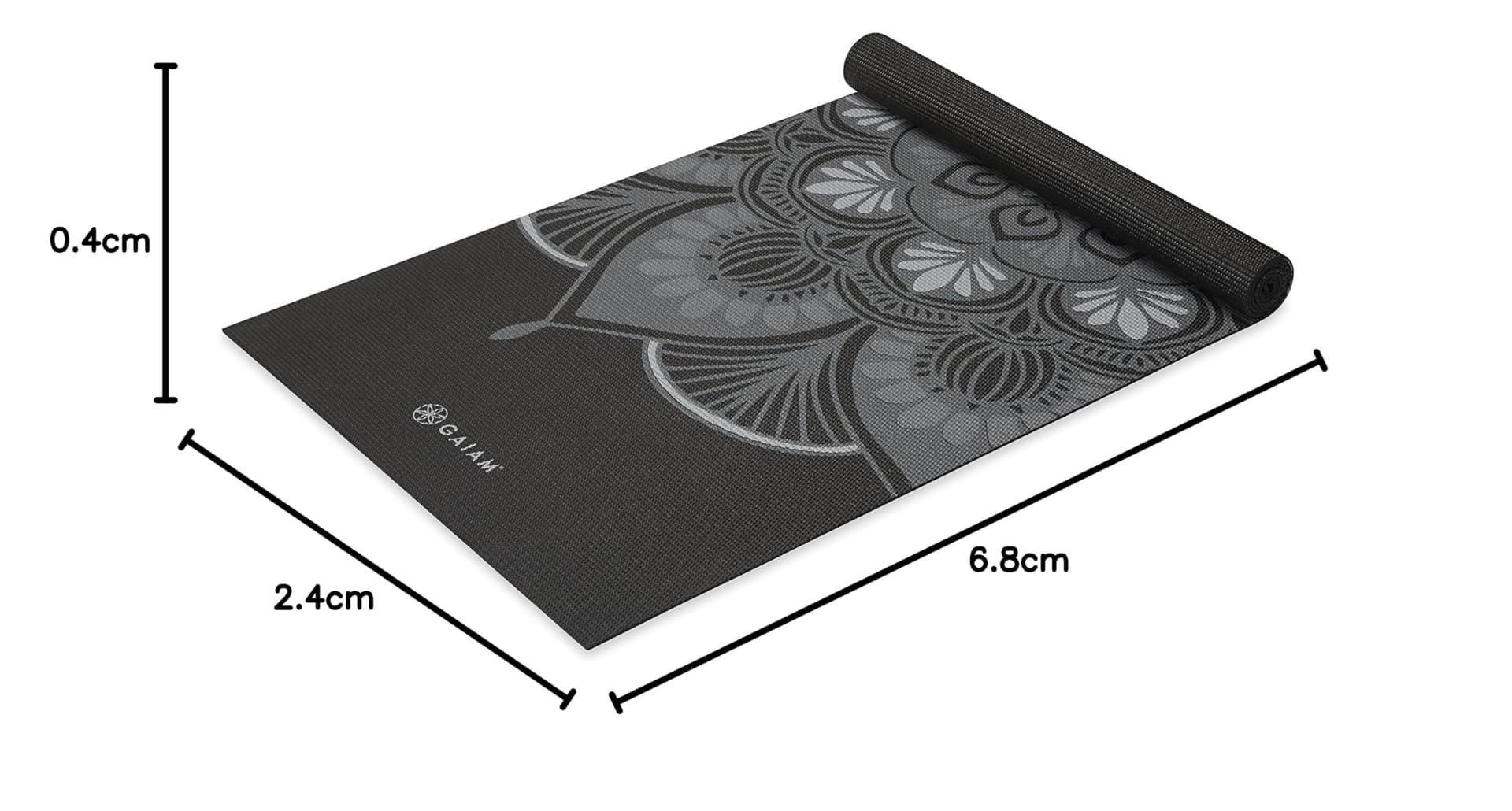 Gaiam Print Yoga Mat, Non Slip Exercise & Fitness Mat for All Types of Yoga, Pilates & Floor Exercises thumbnail 6