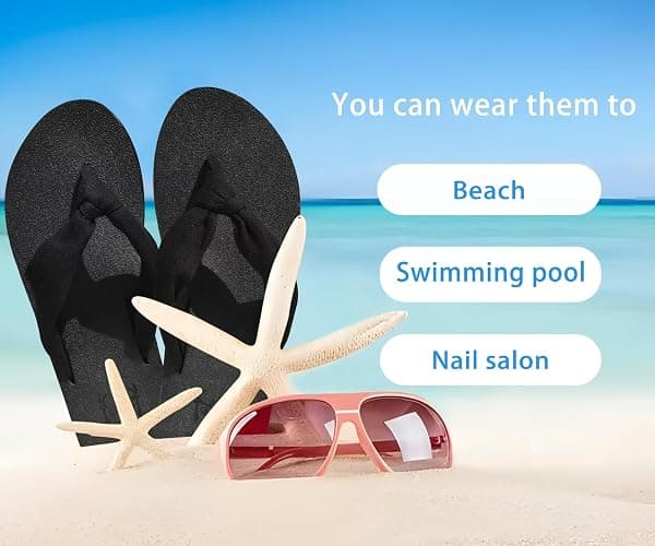 KuaiLu Flip Flops for Women with Arch Support Summer Beach Thong Sandals | Comfortable Yoga Mat Walking Shoes Cushion Slip On Casual Outfits Indoor Outdoor thumbnail 9