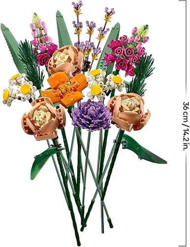 LEGO Botanicals Flower Bouquet - Artificial Flowers Set for Adults incl. Roses, Snapdragons, Poppies, Asters & Daisies - Home Decor Gift Idea for Women and Men - Botanical Collection - 10280 thumbnail 3