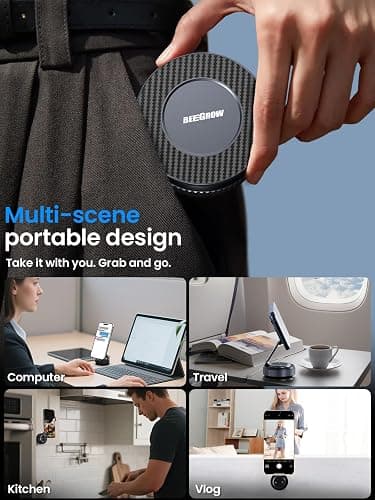 BEEGROW Magnetic Car Phone Holder for Magsafe, Alloy 360° Folding Cell Car Phone Mount with Ultra Stable Suction Cup and Reusable Gel, Dashboard Windshield Stand for iPhone 17-12 Android Pixel Samsung thumbnail 4