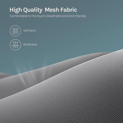 WOLTU Gaming Chair,Adult Computer Chair, Spring Cushion, Grey and Black | Load Capacity of 150kg,Ergonomic Design,Equipped with Headrest,Lumbar Pillow,Footrest and Mesh Fabric thumbnail 4