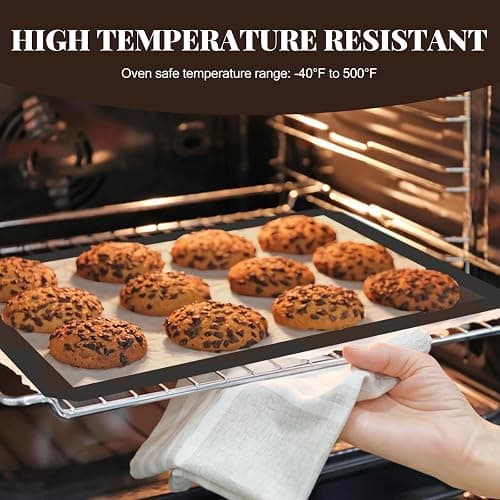 Silicone Baking Mat, 3 Pack Reusable Baking Mat, Non-Stick, Food Safe Silicone Mats for Baking, Oven Baking Sheet for Making Cookies, Macaroons, Bread thumbnail 5