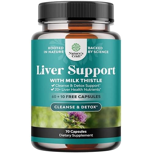 Liver Cleanse and Detox & Repair Formula - Herbal Liver Support Supplement with Milk Thistle Dandelion Root & Artichoke Extract for Liver Health - Silymarin Milk Thistle Liver Detox Capsules - Image 1