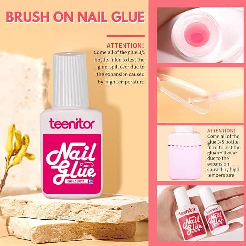 Teenitor Clear Coffin Nail Tips Set, Long Acrylic Nail Kit Full Cover Clear Press On Nails, 600 Pcs Fake Nails with Glue, Acrylic Nail Clipper Files and Buffer Polisher thumbnail 4