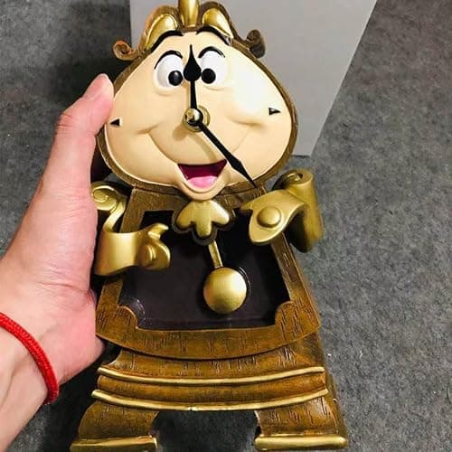Beauty and The Beast Candle Holder Candle Holder Ornament Alarm Clock Ornament Retro Home Decoration Collection Resin Ornament- Birthday Gift (Clock) thumbnail 7