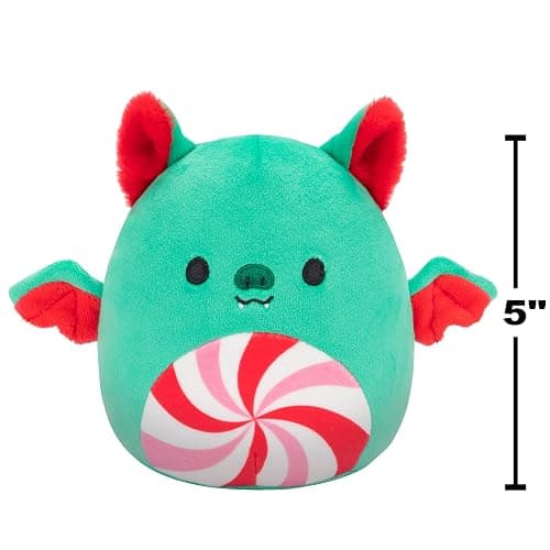 Squishmallows Original 5-Inch Holiday 4-Pack – Ethel Hot Chocolate, Floyd French Fries, Keiko Blue Christmas Tree, Ricardo Peppermint Bat – Official Jazwares Plush (Little) thumbnail 3