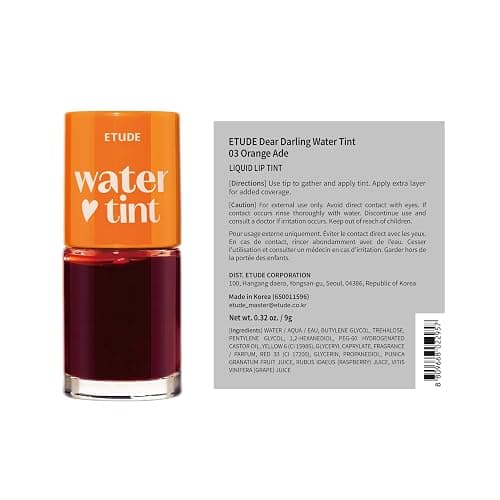 ETUDE Dear Darling Water Tint – Orange Ade | Korean Lip Stain & Lip Tint for Hydrated Pink Lips, Smudge-Proof Long-Lasting Lip & Cheek Makeup | K-Beauty Gift, Stocking Stuffers thumbnail 8
