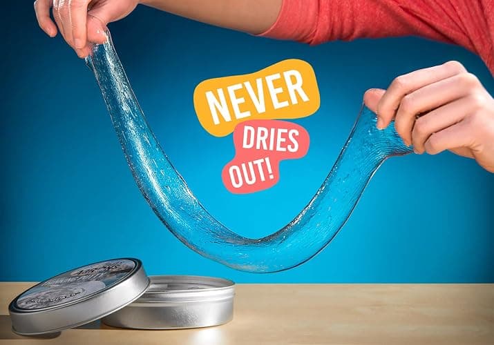 Crazy Aaron's Thinking Putty - Liquid Glass - See-Through Putty for Kids and Adults in a 4" Tin - Creative and Endless Fun, Stress Relief Therapy Toys, Never Dries Out - Made in USA thumbnail 2
