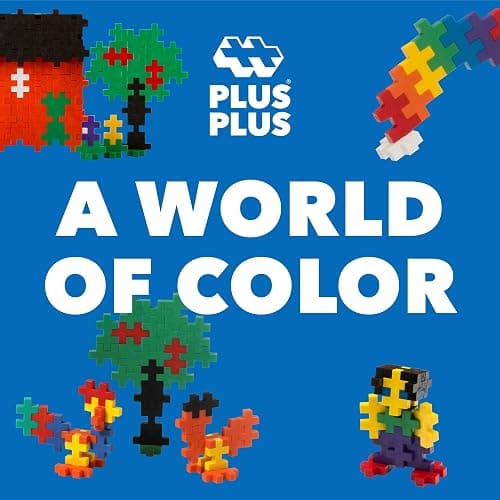 PLUS PLUS BIG - Open Play Set - 100 Piece - Basic Color Mix, Construction Building Stem Toy, Interlocking Large Puzzle Blocks for Toddlers and Preschool thumbnail 6