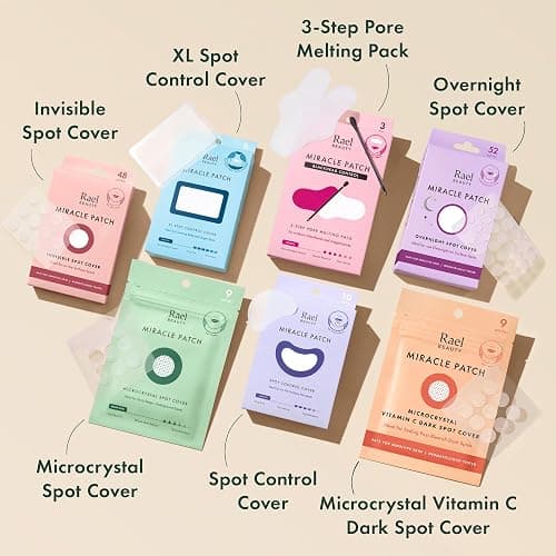 Rael Pimple Patches, Miracle Invisible Spot Cover - Hydrocolloid Acne Pimple Patch, Absorbs Zits & Blemish, Korean Skin Care, 2 Sizes (24 Count) thumbnail 7