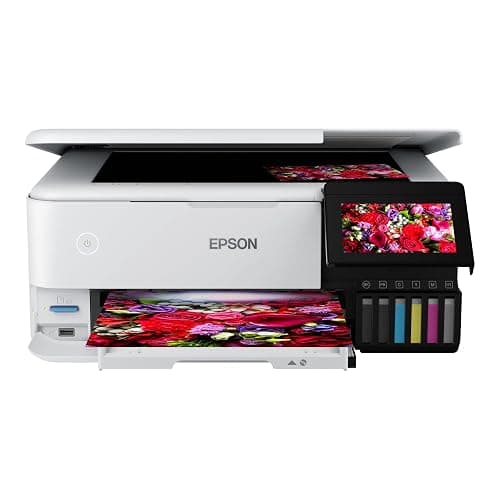 Epson EcoTank Photo ET-8500 Wireless Color All-in-One Supertank Printer with Scanner, Copier, Ethernet and 4.3-inch Color Touchscreen, White, Large thumbnail 5