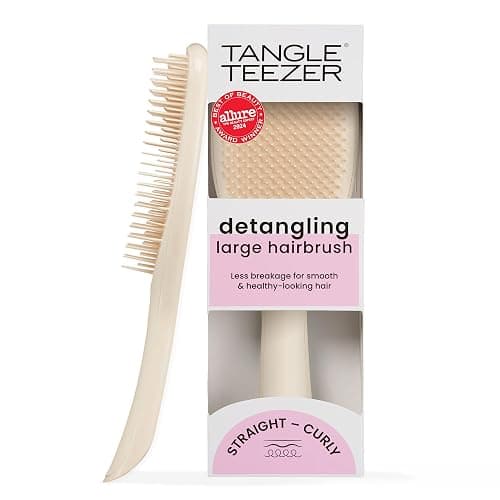 Tangle Teezer Large Ultimate Detangler Hairbrush for Wet & Dry Hair, Eliminates Knots & Reduces Breakage for Long, Thick, & Curly Hair Types, Vanilla - Image 1