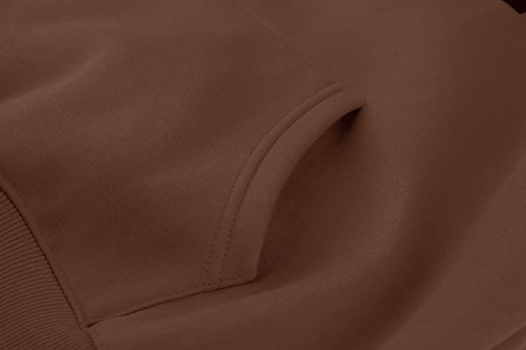 SHBECYDE Women Solid Basic Loose Fleece Hoodies Sweatshirt Oversized Long Sleeve Drop Shoulder Kangaroo Pockets Pullovers Top thumbnail 3
