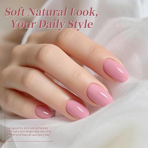 Born Pretty Nude Pink Gel Polish,Skin Tone Pastel Nude Solft Light Pink | Rose Red Netural Gel Polish Soak off U v Gel Polish Kit for Salon Manicure and Nail Art DIY at Home,Long-Lasting thumbnail 4