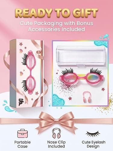 HZMRLSB Goggles with Eyelashes – Anti-Fog No Leak Swim Goggles with Lashes for Girls & Women, Funny for Pool Swimming thumbnail 8