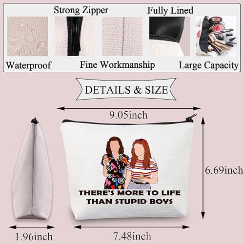 BDPWSS Scary Movie Merchandise Makeup Bag There's More To Life Than Stupid Boys Horror TV Show Gift Scary Movie Fan Gift (Stupid Boys) thumbnail 3
