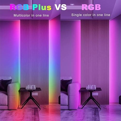 DAYBETTER RGB Smart IC LED Strip Lights, LED Lights with Built-in IC Chips, App-Control, Flexible Dream Color Lights for Bedroom, Holiday Decor, 100 ft(1 Roll) thumbnail 3