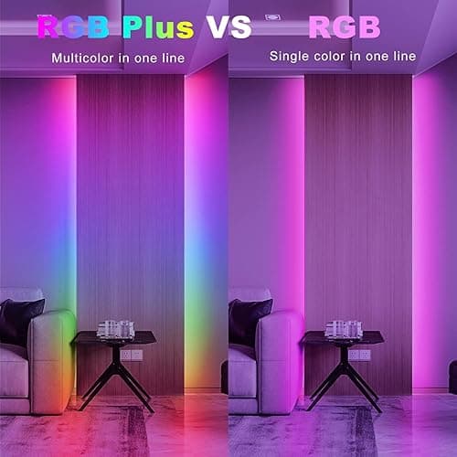 DAYBETTER RGB Smart IC LED Strip Lights, LED Lights with Built-in IC Chips, App-Control, Flexible Dream Color Lights for Bedroom, Holiday Decor, 100 ft(1 Roll) thumbnail 4