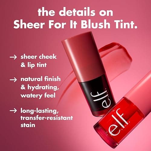 e.l.f. Sheer For It Blush Tint, So Petal | Multi-Use, Long-Lasting Lip & Cheek Makeup, Creates A Natural Flush Finish, Vegan & Cruelty-Free thumbnail 2
