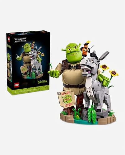LEGO Shrek: Shrek, Donkey & Puss in Boots 72423 | Collectible Building Set for Adults, Ages 18+, Movie Display for Bedroom or Book Shelf, 1,403 pieces, Gift for Men & Women thumbnail 8