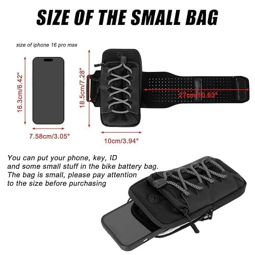 Dirt Bike Battery Cover Storage Bag, PSLER Pouch Bag Dirt Bike Frame Bag Fits for Sur Ron Light Bee X S Segway X160 X260 Eride Pro SS Tuttio Soleil01 Yozma IN10 Razor MX350 MX650 79bike Falcon (Black) thumbnail 2