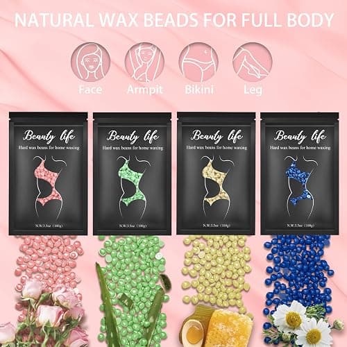 Madors Waxing Kit for Women Wax Kit for Hair Removal Intelligent Temperature Control Wax Machine with Hard Wax Beads (Pink) thumbnail 5